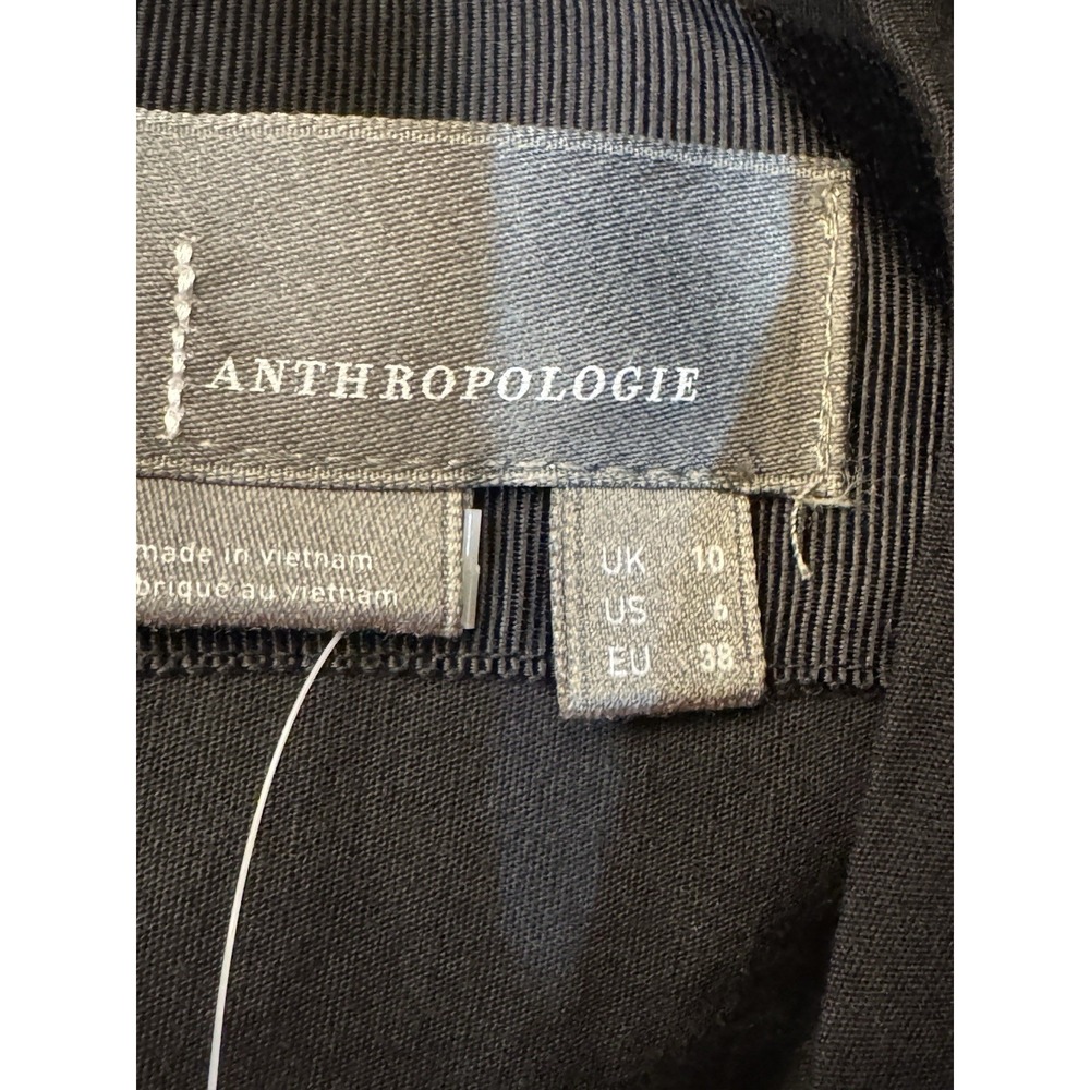 NEW By Anthropologie Long-Sleeve Sweetheart Slim Mini Dress size 6 black nwt! - Picture 10 of 14